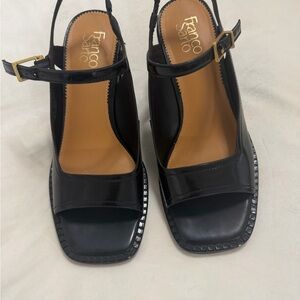 Franco Sarto Black Leather Sandals
